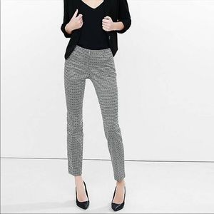 Express Black and White Cropped Pants